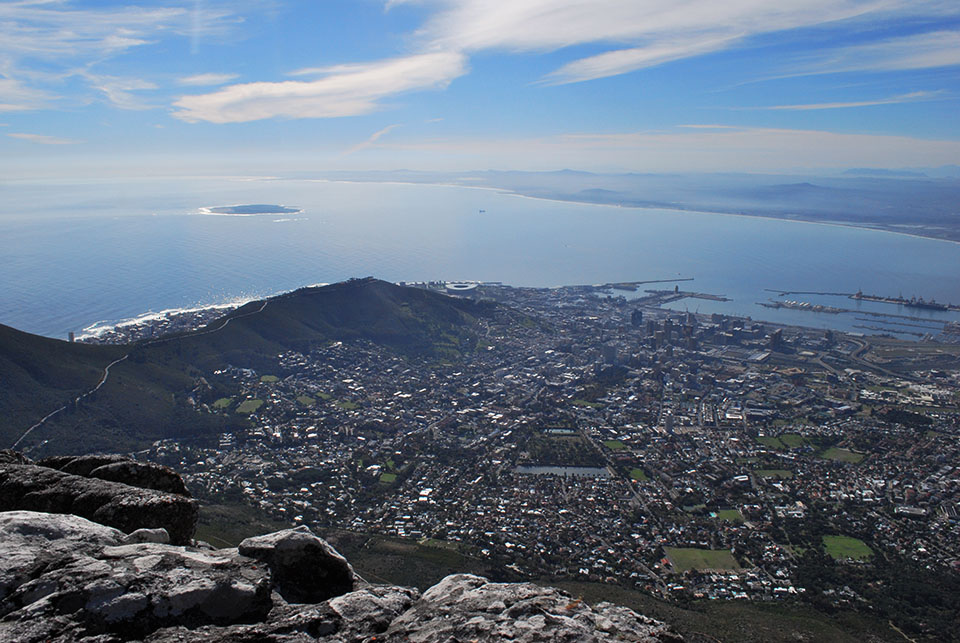 vue sur le cap depuis table mountain