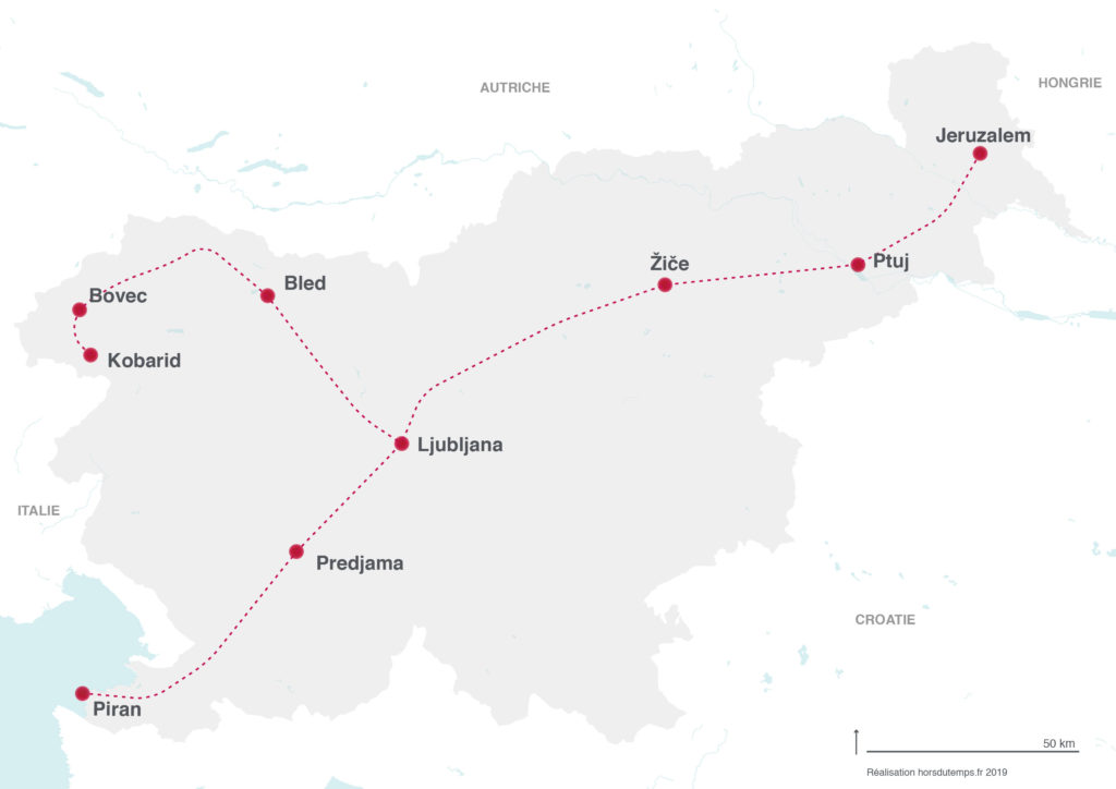 carte itineraire road trip slovenie